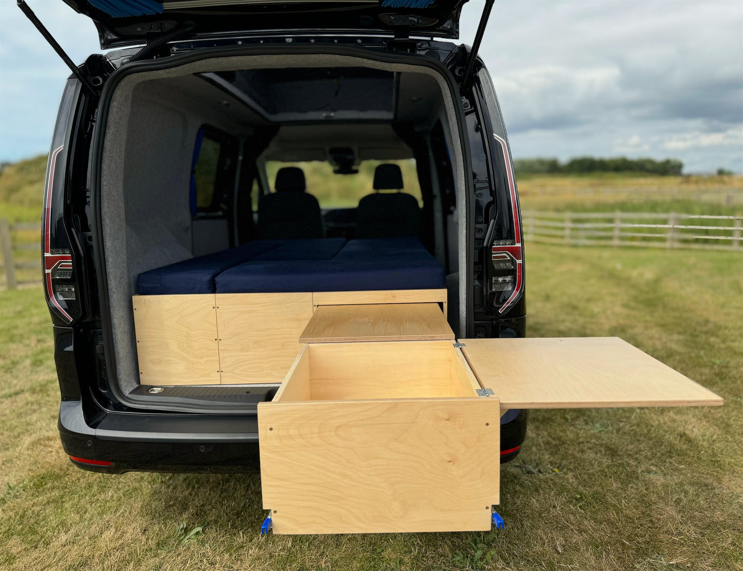 The Sunbox sliding kitchen unit with top-opening storage