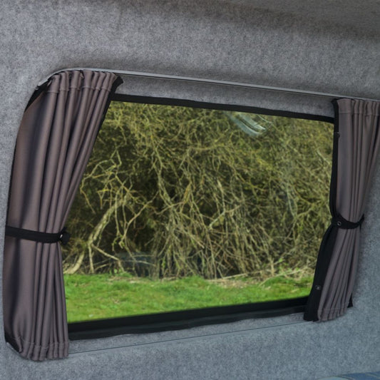 Curtains in a campervan